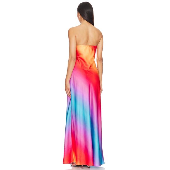 Show Me Your Mumu Taylor Tube Maxi Dress in Sunset Ombre New - Picture 3 of 8